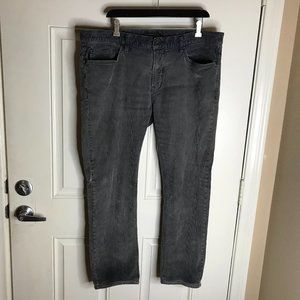 John Varvatos Gray Corduroy Men Pants